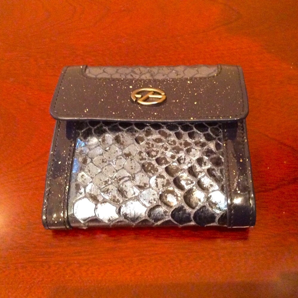 Francesco Biasia 100% Leather Patterned Textured blue Wallet